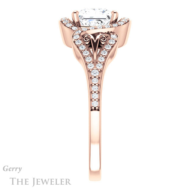 Princess Cut Forever One Moissanite Engagement Ring #GTJ1069-square-fo-r 3 Princess Cut Forever One Moissanite Engagement Ring #GTJ1069-square-fo-r