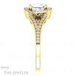 Princess Cut Forever One Moissanite Engagement Ring #GTJ1069-square-fo-y 3 Princess Cut Forever One Moissanite Engagement Ring #GTJ1069-square-fo-y