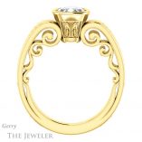 Cushion Cut Forever One Moissanite Engagement Ring #GTJ1070-cushion-fo-y 2 Cushion Cut Forever One Moissanite Engagement Ring #GTJ1070-cushion-fo-y