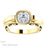 Cushion Cut Forever One Moissanite Engagement Ring #GTJ1070-cushion-fo-y 1 Cushion Cut Forever One Moissanite Engagement Ring #GTJ1070-cushion-fo-y