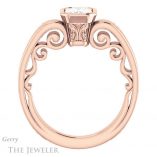 Emerald Cut Forever One Moissanite Engagement Ring #GTJ1070-emerald-fb-r 2 Emerald Cut Forever Brilliant Moissanite Engagement Ring #GTJ1070-emerald-fb-r