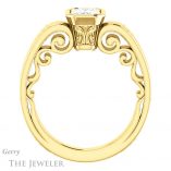 Emerald Cut Forever Brilliant Moissanite Engagement Ring #GTJ1070-emerald-fb-y
