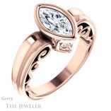 Marquise Cut Forever One Moissanite Engagement Ring #GTJ1070-marquise-fb-r 4 Marquise Cut Forever Brilliant Moissanite Engagement Ring #GTJ1070-marquise-fb-r