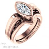 Marquise Cut Forever One Moissanite Engagement Ring #GTJ1070-marquise-fb-r 6 Marquise Cut Forever Brilliant Moissanite Engagement Ring #GTJ1070-marquise-fb-r