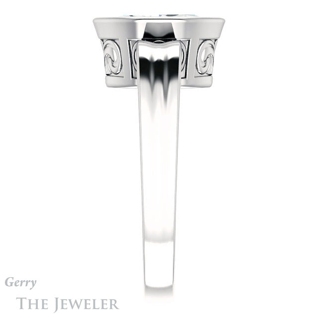 Marquise Cut Forever Brilliant Moissanite Engagement Ring #GTJ1070-marquise-fb-w