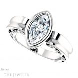 Marquise Cut Forever Brilliant Moissanite Engagement Ring #GTJ1070-marquise-fb-w