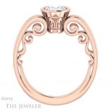 Oval Shaped Forever One Moissanite Engagement Ring #GTJ1070-oval-fo-r