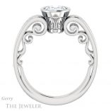 Oval Shaped Forever One Moissanite Engagement Ring #GTJ1070-oval-fo-w 2 Oval Shaped Forever One Moissanite Engagement Ring #GTJ1070-oval-fo-w