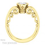 Oval Shaped Forever One Moissanite Engagement Ring #GTJ1070-oval-fo-y 2 Oval Shaped Forever One Moissanite Engagement Ring #GTJ1070-oval-fo-y