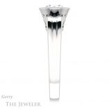 Round Cut Forever One Moissanite Engagement Ring #GTJ1070-round-fo-w