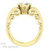 Round Cut Forever One Moissanite Engagement Ring #GTJ1070-round-fo-y 2 Round Cut Forever One Moissanite Engagement Ring #GTJ1070-round-fo-y