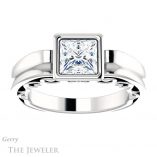Princess Cut Forever One Moissanite Engagement Ring #GTJ1070-square-fo-w