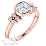 Cushion Cut Forever One Moissanite Engagement Ring #GTJ1071-cushion-fo-r
