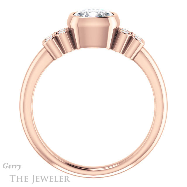 Cushion Cut Forever One Moissanite Engagement Ring #GTJ1071-cushion-fo-r