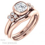 Cushion Cut Forever One Moissanite Engagement Ring #GTJ1071-cushion-fo-r