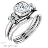 Cushion Cut Forever One Moissanite Engagement Ring #GTJ1071-cushion-fo-w 6 Cushion Cut Forever One Moissanite Engagement Ring #GTJ1071-cushion-fo-w