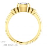 Cushion Cut Forever One Moissanite Engagement Ring #GTJ1071-cushion-fo-y