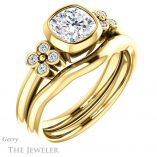 Cushion Cut Forever One Moissanite Engagement Ring #GTJ1071-cushion-fo-y