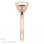 Emerald Cut Forever One Moissanite Engagement Ring #GTJ1071-emerald-fb-r 3 Emerald Cut Forever Brilliant Moissanite Engagement Ring #GTJ1071-emerald-fb-r