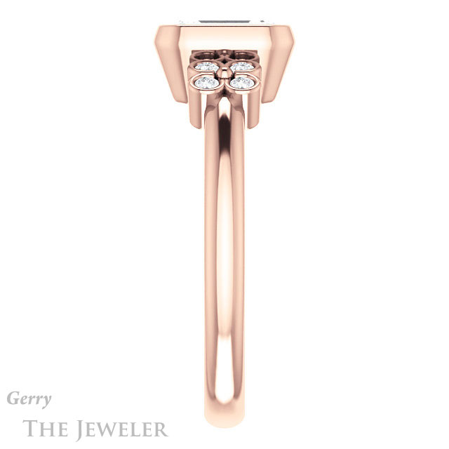 Emerald Cut Forever One Moissanite Engagement Ring #GTJ1071-emerald-fb-r 3 Emerald Cut Forever Brilliant Moissanite Engagement Ring #GTJ1071-emerald-fb-r