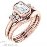 Emerald Cut Forever One Moissanite Engagement Ring #GTJ1071-emerald-fb-r 6 Emerald Cut Forever Brilliant Moissanite Engagement Ring #GTJ1071-emerald-fb-r