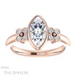 Marquise Cut Forever One Moissanite Engagement Ring #GTJ1071-marquise-fb-r 1 Marquise Cut Forever Brilliant Moissanite Engagement Ring #GTJ1071-marquise-fb-r
