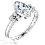 Marquise Cut Forever One Moissanite Engagement Ring #GTJ1071-marquise-fb-w 4 Marquise Cut Forever Brilliant Moissanite Engagement Ring #GTJ1071-marquise-fb-w