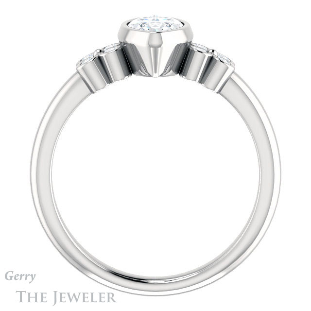 Marquise Cut Forever One Moissanite Engagement Ring #GTJ1071-marquise-fb-w 2 Marquise Cut Forever Brilliant Moissanite Engagement Ring #GTJ1071-marquise-fb-w