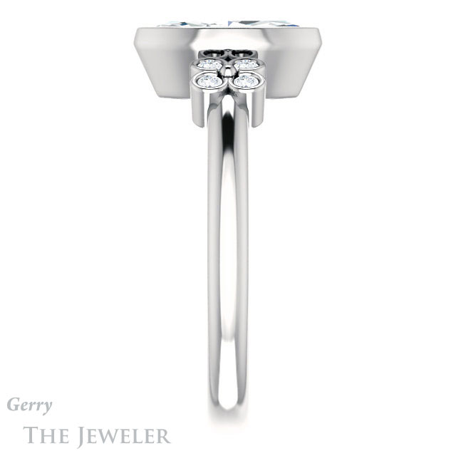 Marquise Cut Forever One Moissanite Engagement Ring #GTJ1071-marquise-fb-w 3 Marquise Cut Forever Brilliant Moissanite Engagement Ring #GTJ1071-marquise-fb-w