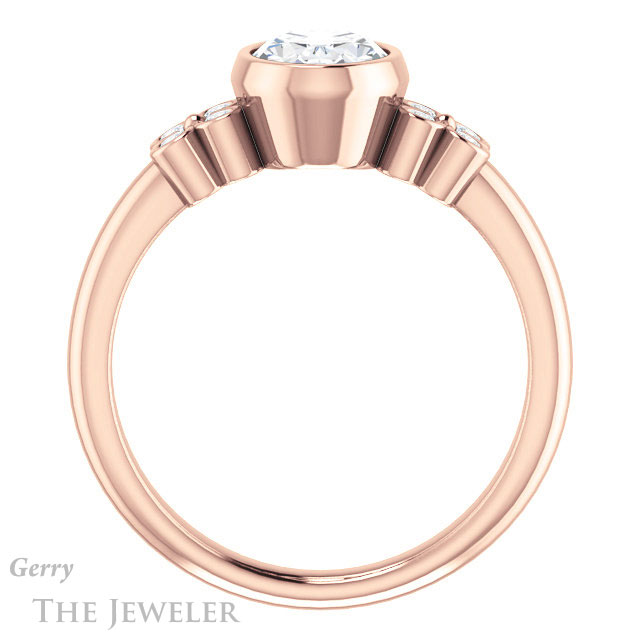 Oval Shaped Forever One Moissanite Engagement Ring #GTJ1071-oval-fo-r