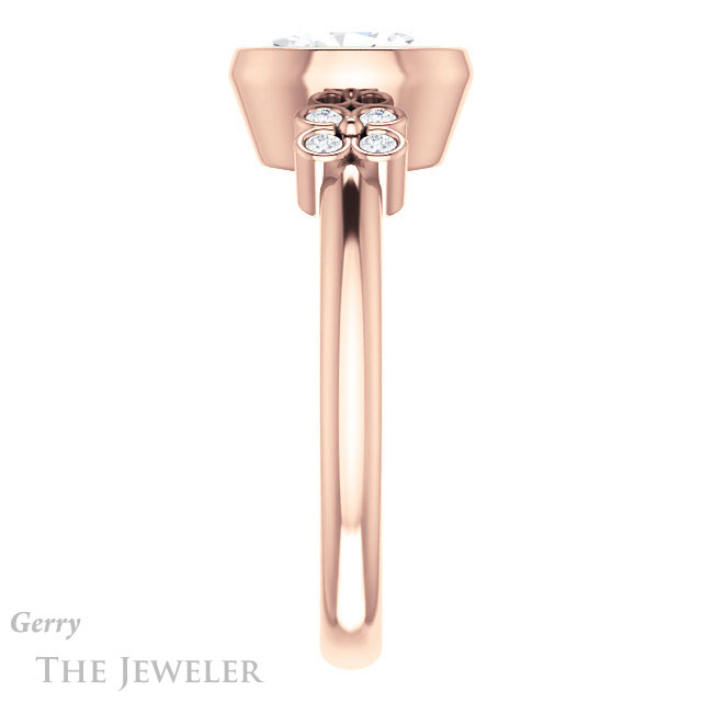 Oval Shaped Forever One Moissanite Engagement Ring #GTJ1071-oval-fo-r