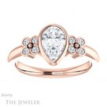 Pear Shaped Forever One Moissanite Engagement Ring #GTJ1071-pear-fb-r 1 Pear Shaped Forever Brilliant Moissanite Engagement Ring #GTJ1071-pear-fb-r