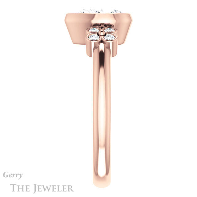 Pear Shaped Forever One Moissanite Engagement Ring #GTJ1071-pear-fb-r 3 Pear Shaped Forever Brilliant Moissanite Engagement Ring #GTJ1071-pear-fb-r