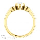 Pear Shaped Forever Brilliant Moissanite Engagement Ring #GTJ1071-pear-fb-y