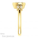 Pear Shaped Forever Brilliant Moissanite Engagement Ring #GTJ1071-pear-fb-y