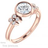 Round Cut Forever One Moissanite Engagement Ring #GTJ1071-round-fo-r 4 Round Cut Forever One Moissanite Engagement Ring #GTJ1071-round-fo-r