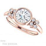 Round Cut Forever One Moissanite Engagement Ring #GTJ1071-round-fo-r 5 Round Cut Forever One Moissanite Engagement Ring #GTJ1071-round-fo-r