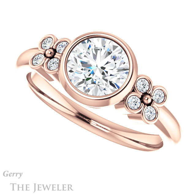 Round Cut Forever One Moissanite Engagement Ring #GTJ1071-round-fo-r 5 Round Cut Forever One Moissanite Engagement Ring #GTJ1071-round-fo-r