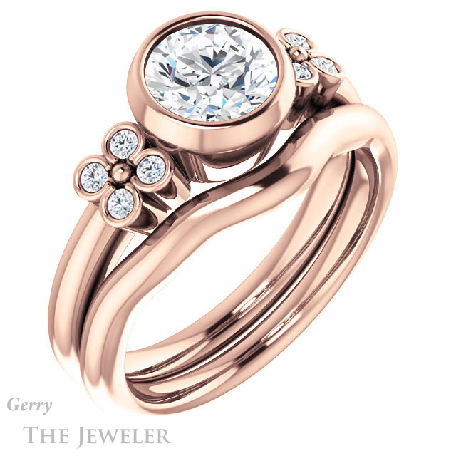 Round Cut Forever One Moissanite Engagement Ring #GTJ1071-round-fo-r 6 Round Cut Forever One Moissanite Engagement Ring #GTJ1071-round-fo-r