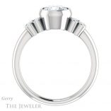 Round Cut Forever One Moissanite Engagement Ring #GTJ1071-round-fo-w 2 Round Cut Forever One Moissanite Engagement Ring #GTJ1071-round-fo-w