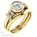 Round Cut Forever One Moissanite Engagement Ring #GTJ1071-round-fo-y 6 Round Cut Forever One Moissanite Engagement Ring #GTJ1071-round-fo-y