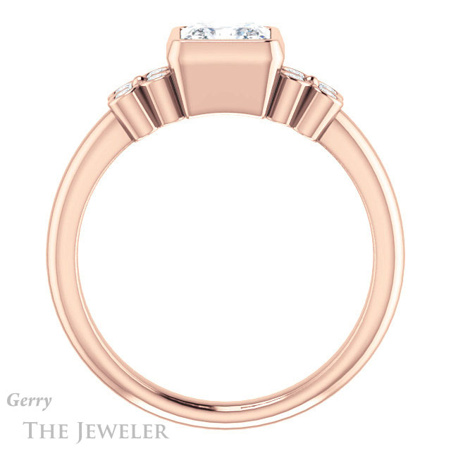 Princess Cut Forever One Moissanite Engagement Ring #GTJ1071-square-fo-r