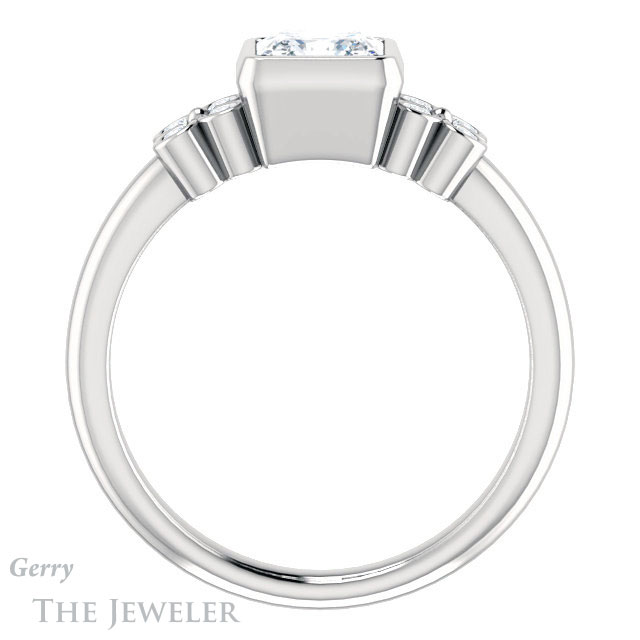 Princess Cut Forever One Moissanite Engagement Ring #GTJ1071-square-fo-w