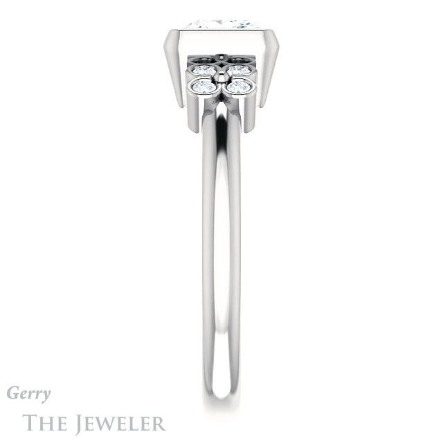Princess Cut Forever One Moissanite Engagement Ring #GTJ1071-square-fo-w