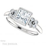 Princess Cut Forever One Moissanite Engagement Ring #GTJ1071-square-fo-w