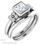 Princess Cut Forever One Moissanite Engagement Ring #GTJ1071-square-fo-w