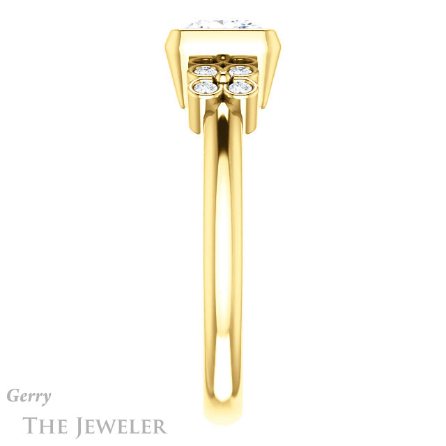 Princess Cut Forever One Moissanite Engagement Ring #GTJ1071-square-fo-y