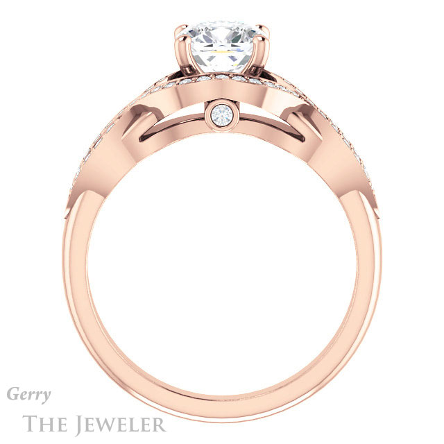 Cushion Cut Forever One Moissanite Engagement Ring #GTJ1072-cushion-fo-r