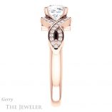 Cushion Cut Forever One Moissanite Engagement Ring #GTJ1072-cushion-fo-r