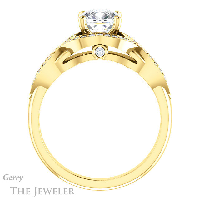 Cushion Cut Forever One Moissanite Engagement Ring #GTJ1072-cushion-fo-y 2 Cushion Cut Forever One Moissanite Engagement Ring #GTJ1072-cushion-fo-y